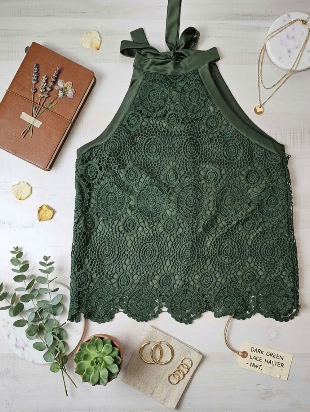 Greeen floral top